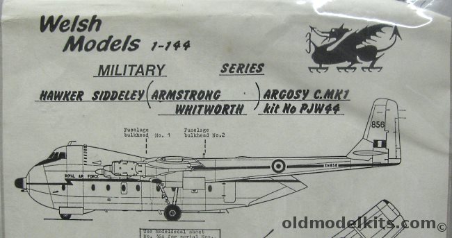 Welsh 1/144 Armstrong Whitworth AW-660 Argosy C.Mk1 - Bagged, PJW44 plastic model kit